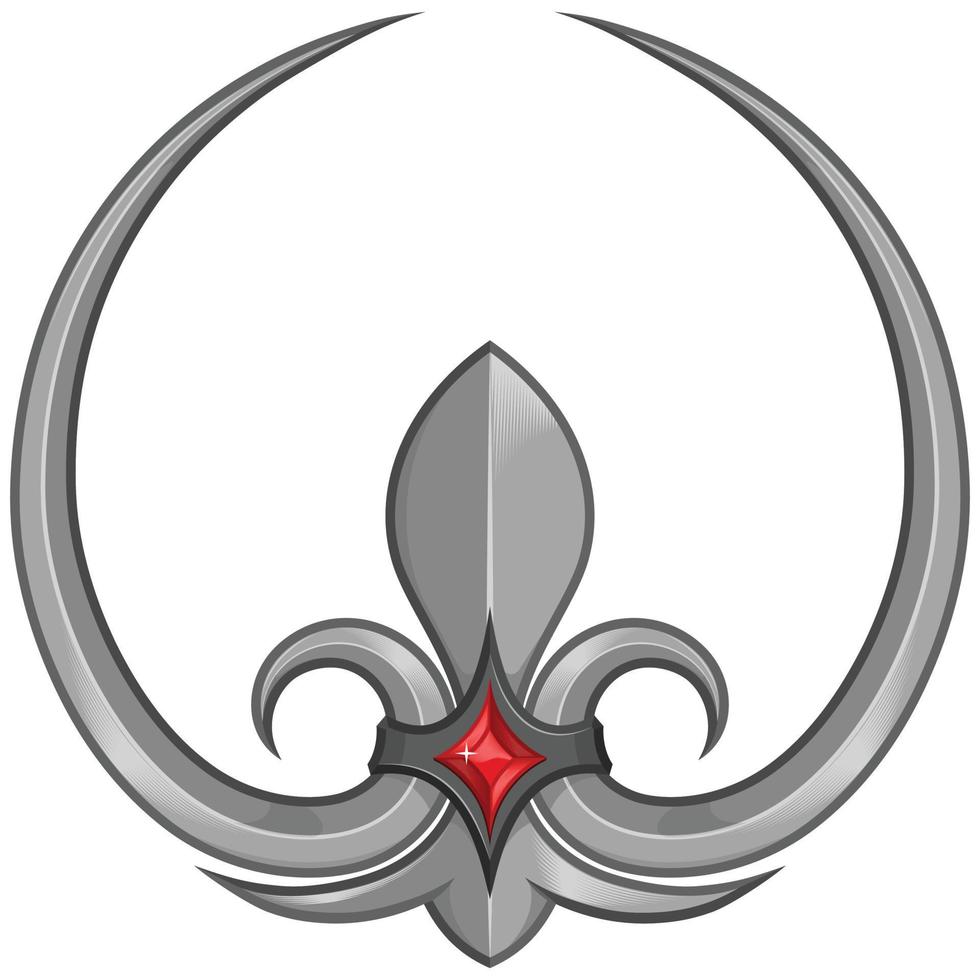 Medieval fleur-de-lis symbol vector