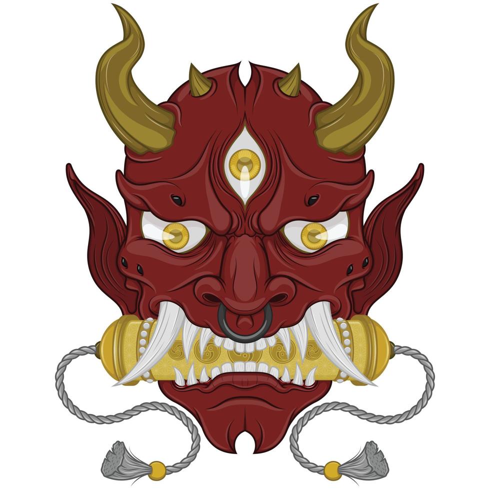 Oni Japanese Demon Skin vector