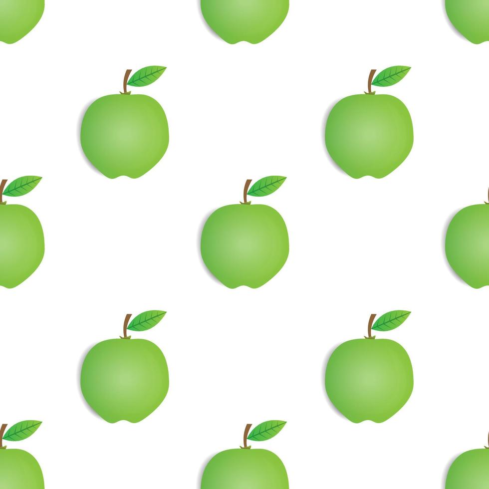 seamless pattern green guava fruit vector design. white background. design for wallpaper, backdrop, cover, print design and your design needs.