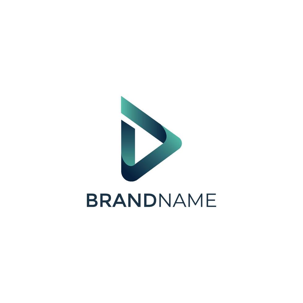 Abstract letter d logo template vector