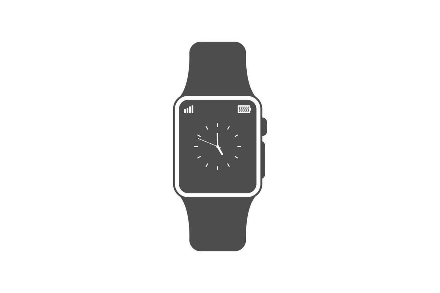 icono de vector de reloj inteligente color negro