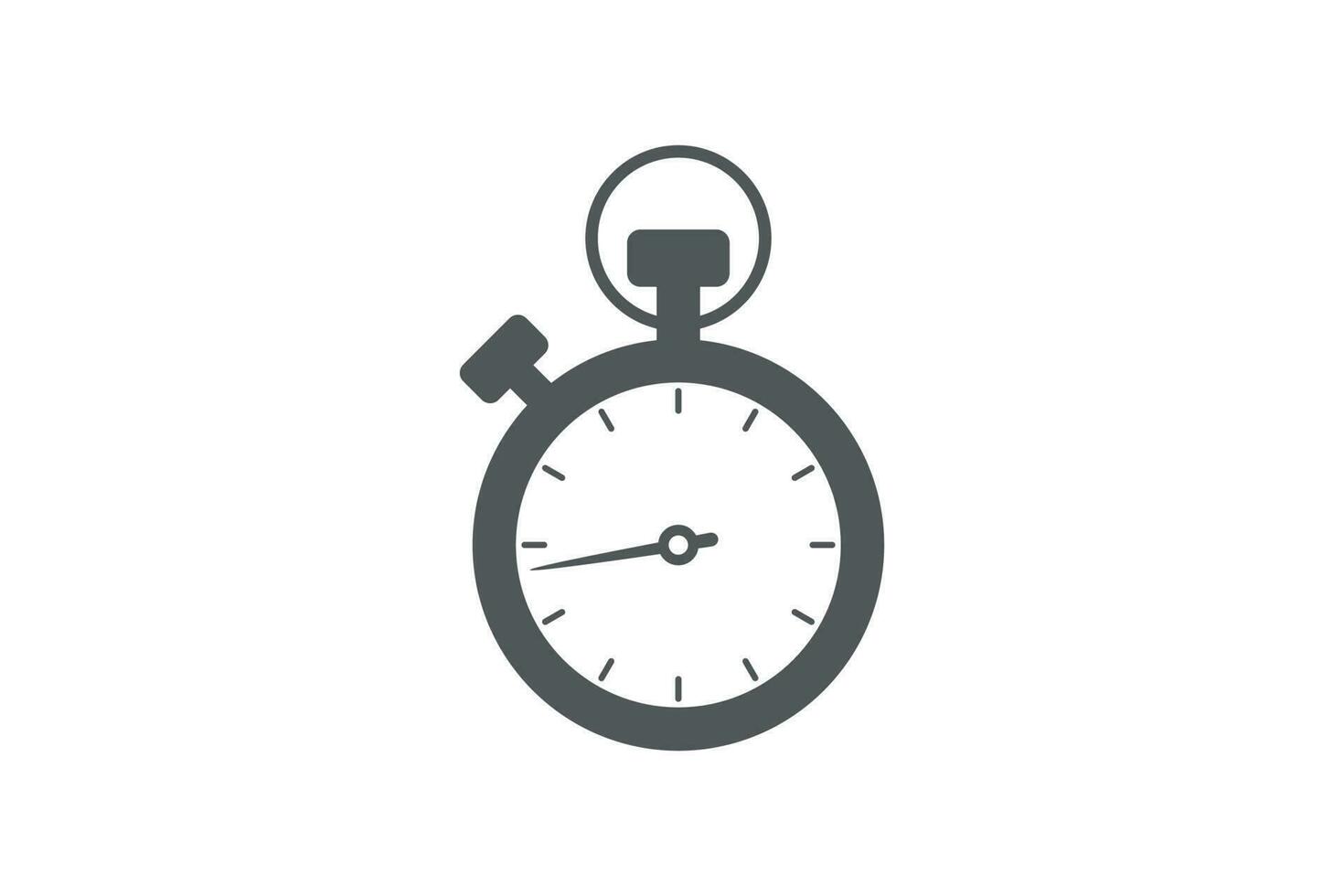 Stopwatch vector icon black color