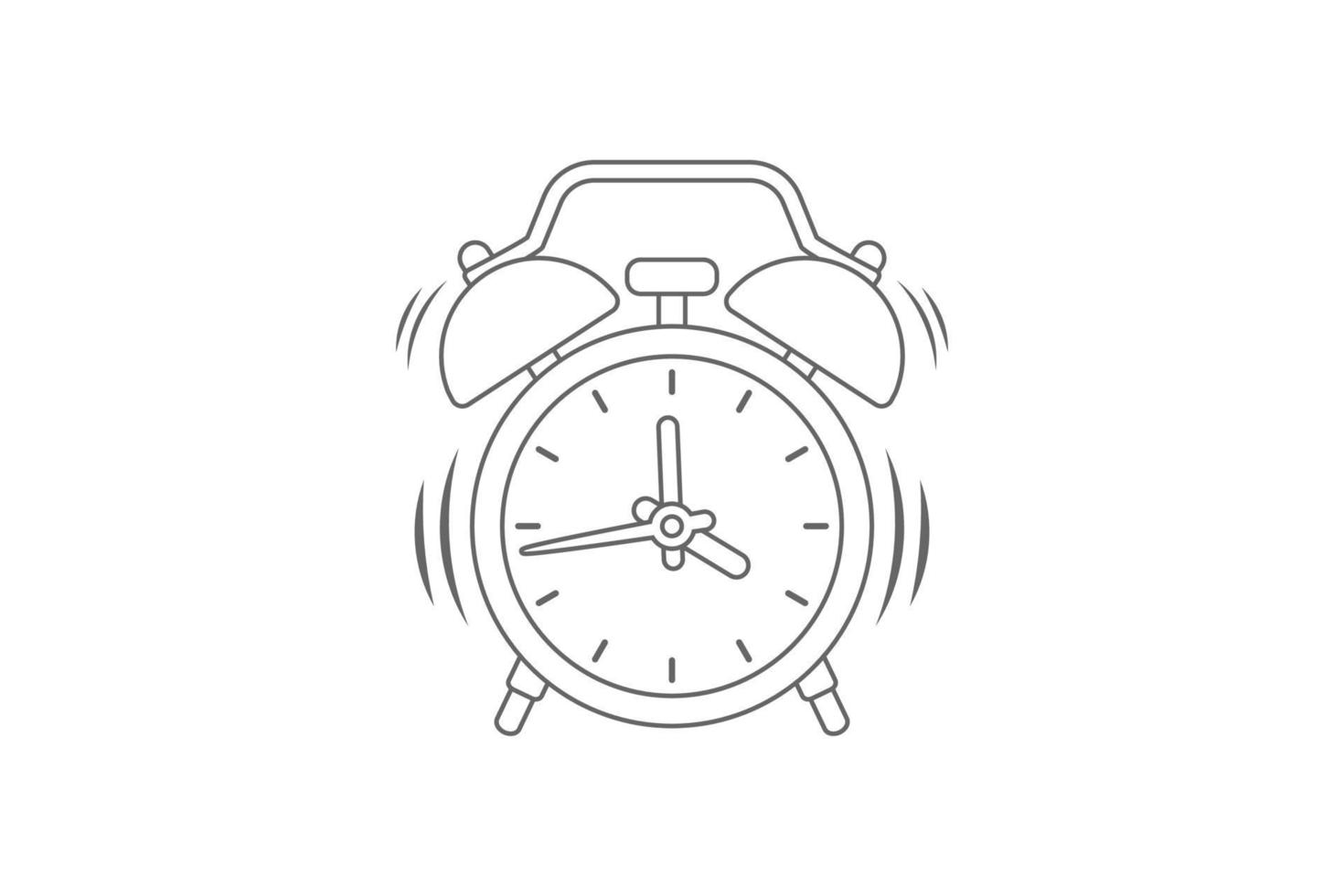 alarm clock vector icon line
