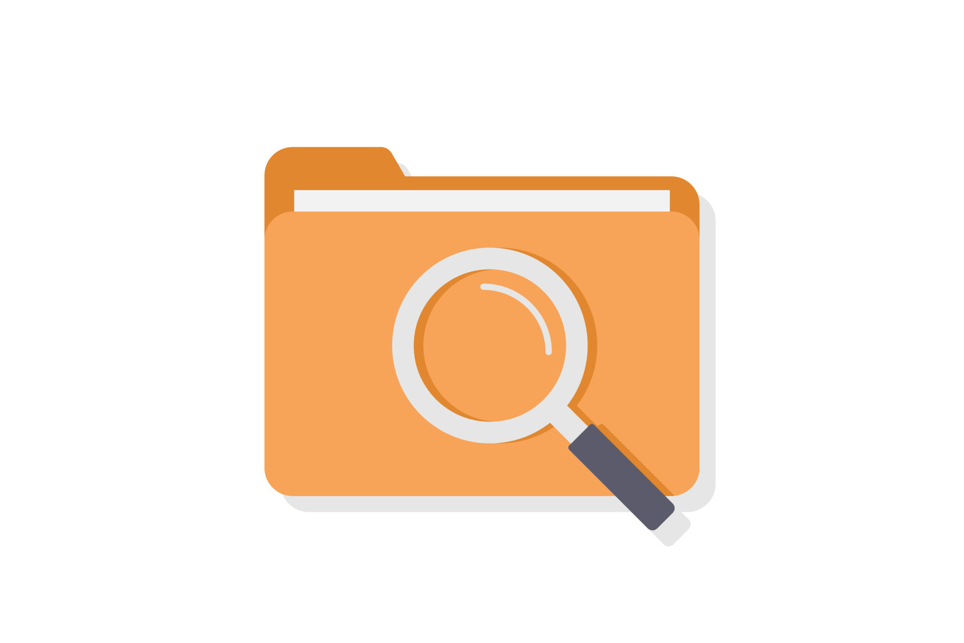 Folder file search icon vector 5145806 Vector Art at Vecteezy