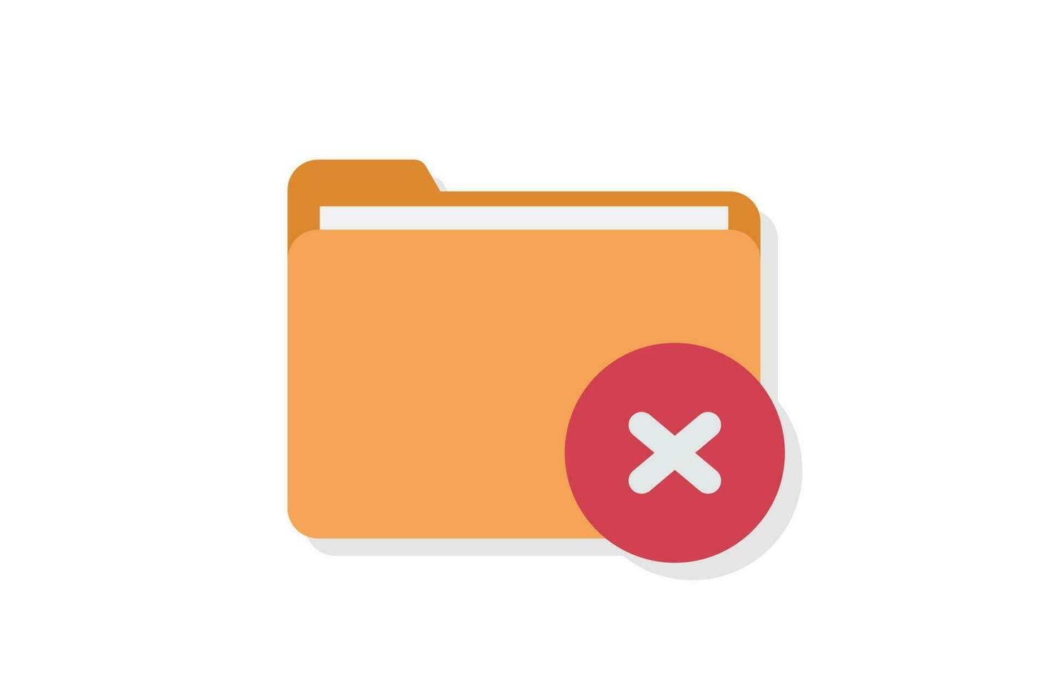 Folder file delete or missing icon vector