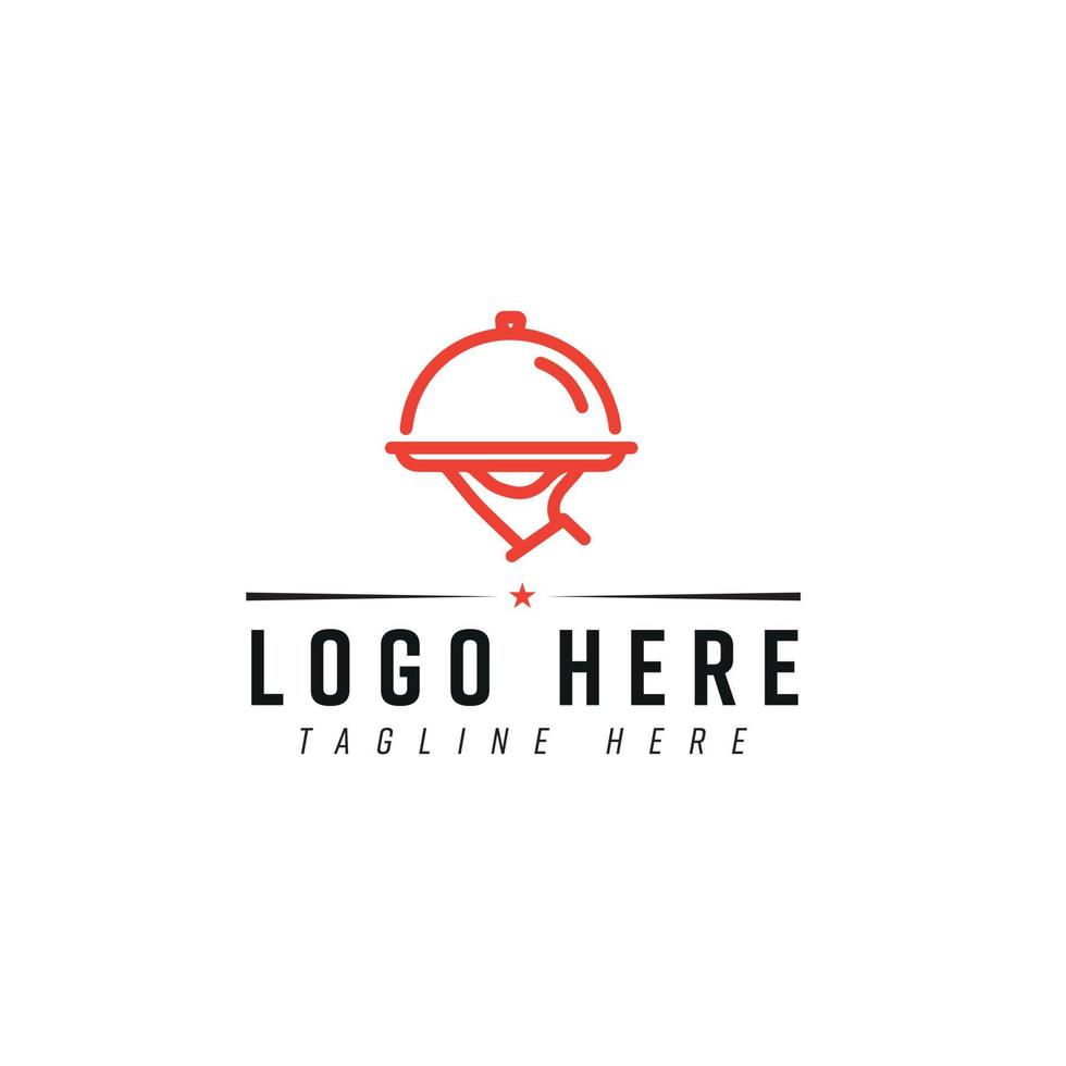 Restaurant logo design template, brand identity design for restaurant vector
