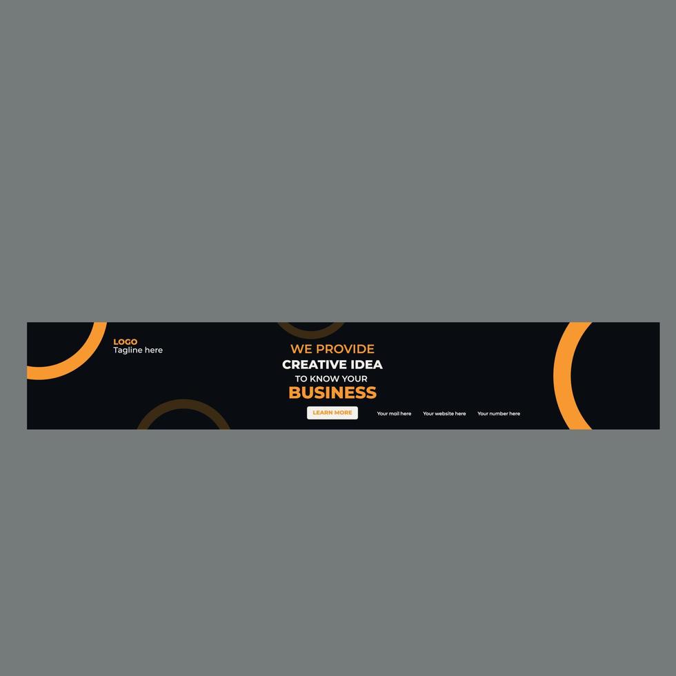 Black minimal company cover photo design, Modern company profile cover image design vector