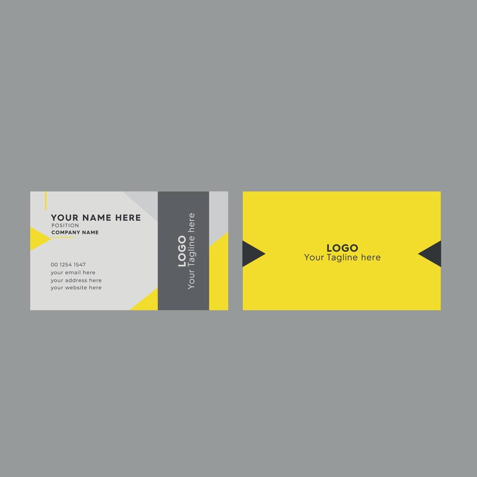 Professional business card design template, unique business card design vector