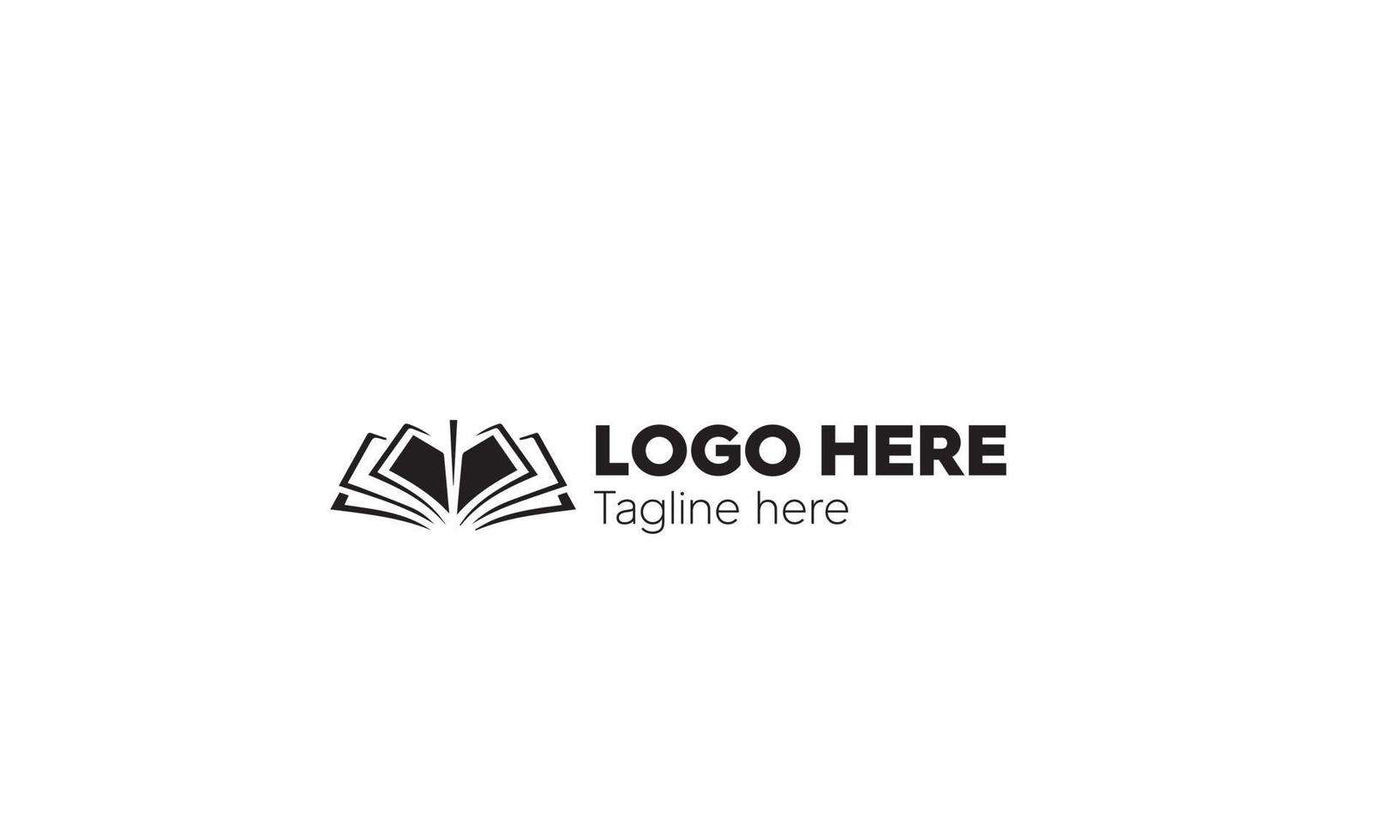 Simple logo design for book publication company, book shop logo  design vector