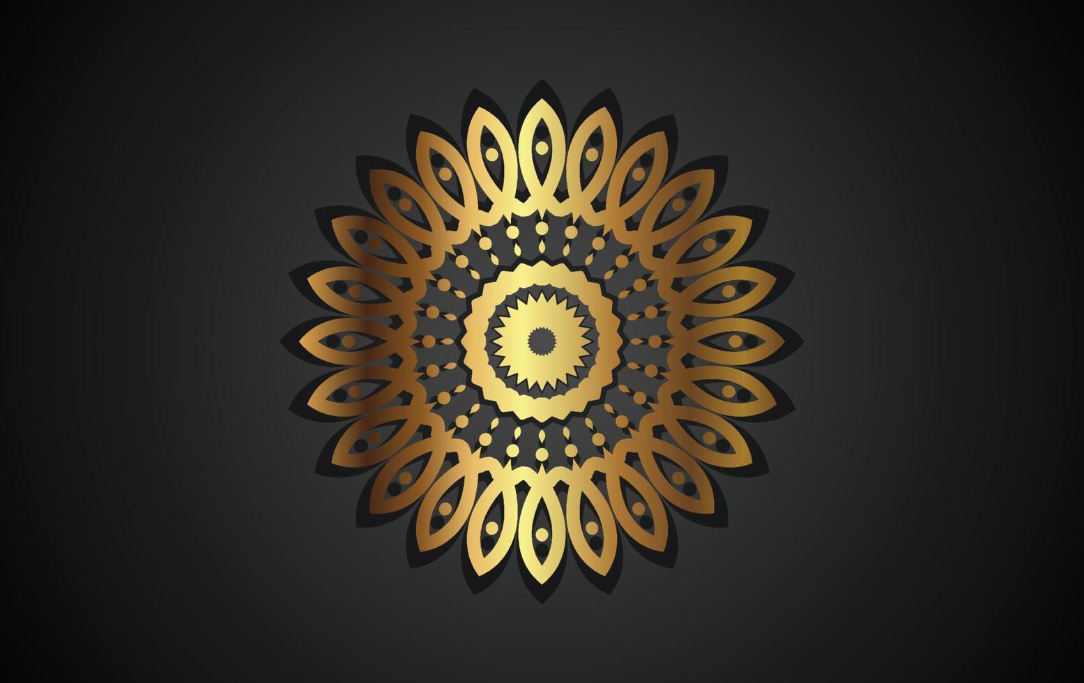 Vintage luxury floral background with golden mandala. Romantic pattern template for wedding invitations, ceremonies, cards. vector