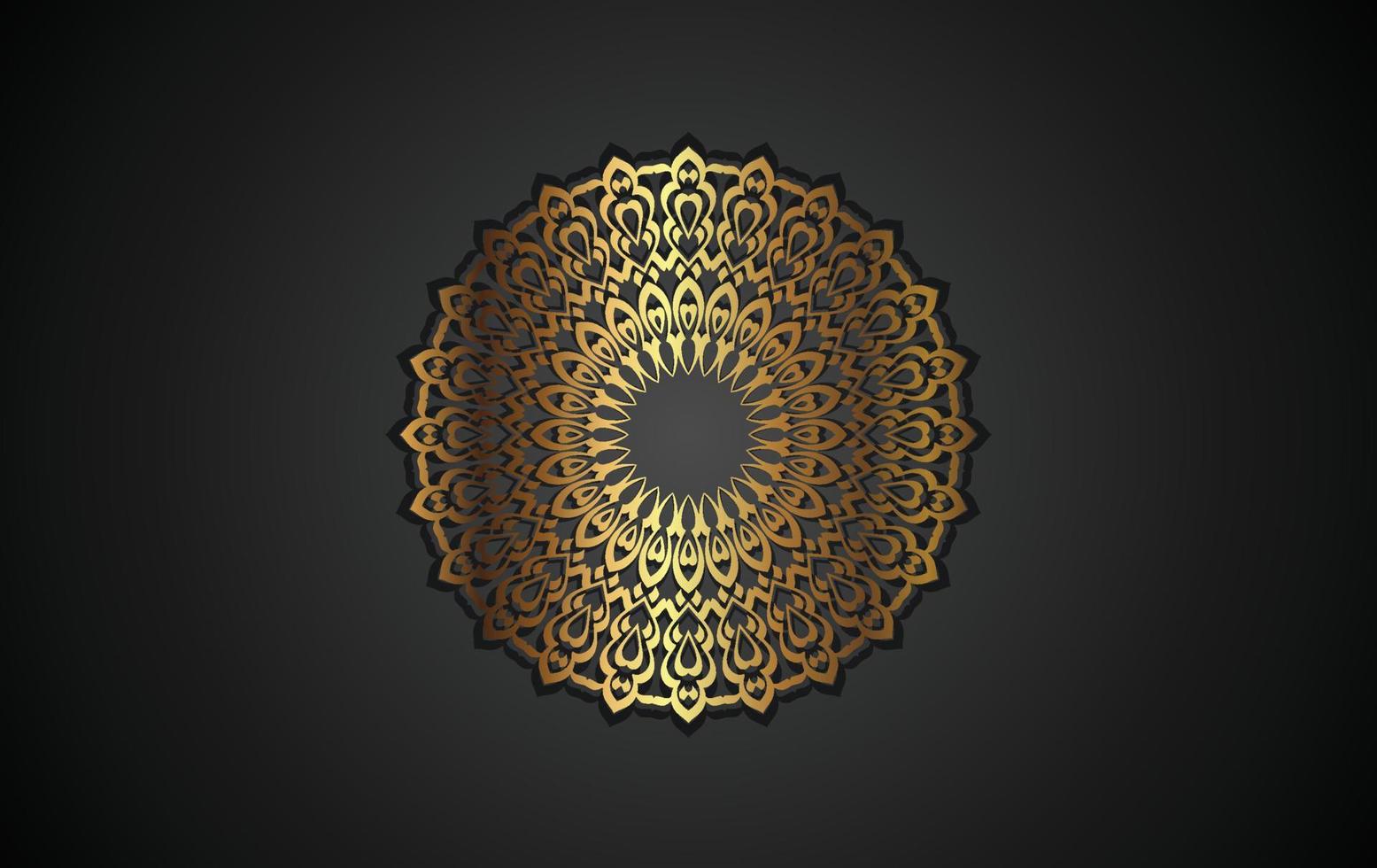 Vintage luxury floral background with golden mandala. Romantic pattern template for wedding invitations, ceremonies, cards. vector