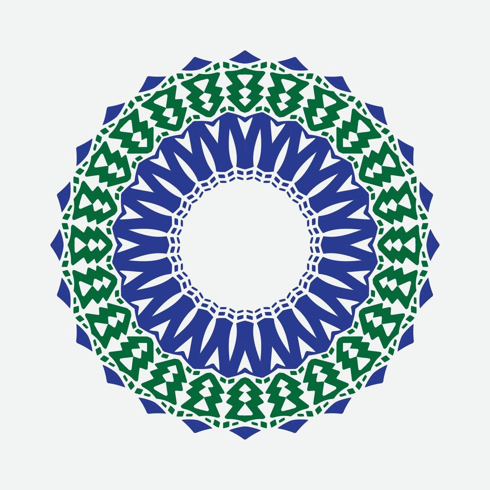 mandala for acrylic painting. Abstract design of mandala in ethnic round ornament. Hand drawn background. Islam, Arabic, Indian. with smooth color vector
