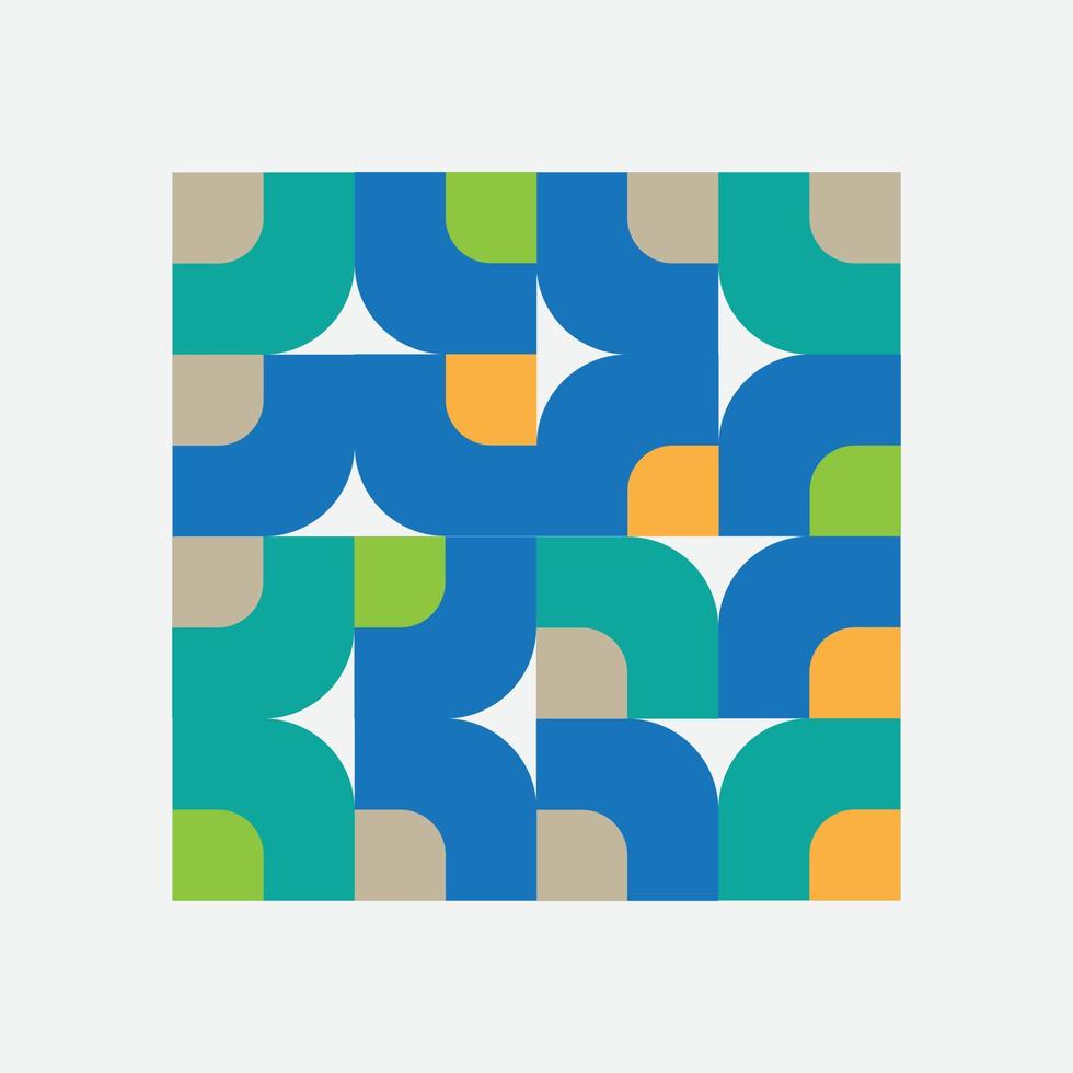 Póster de arte minimalista de geometría con forma y figura simples. diseño de patrón de vector abstracto en estilo escandinavo para banner web, presentación de negocios, paquete de marca, estampado de tela, papel tapiz