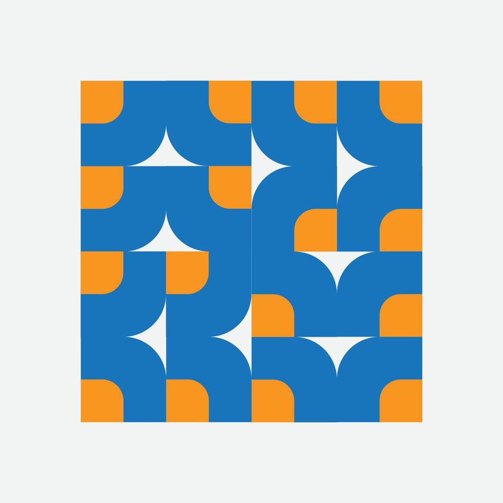 Geometry minimalistic artwork poster with simple shape and figure. Abstract vector pattern design in Scandinavian style for web banner, business presentation, branding package, fabric print, wallpaper