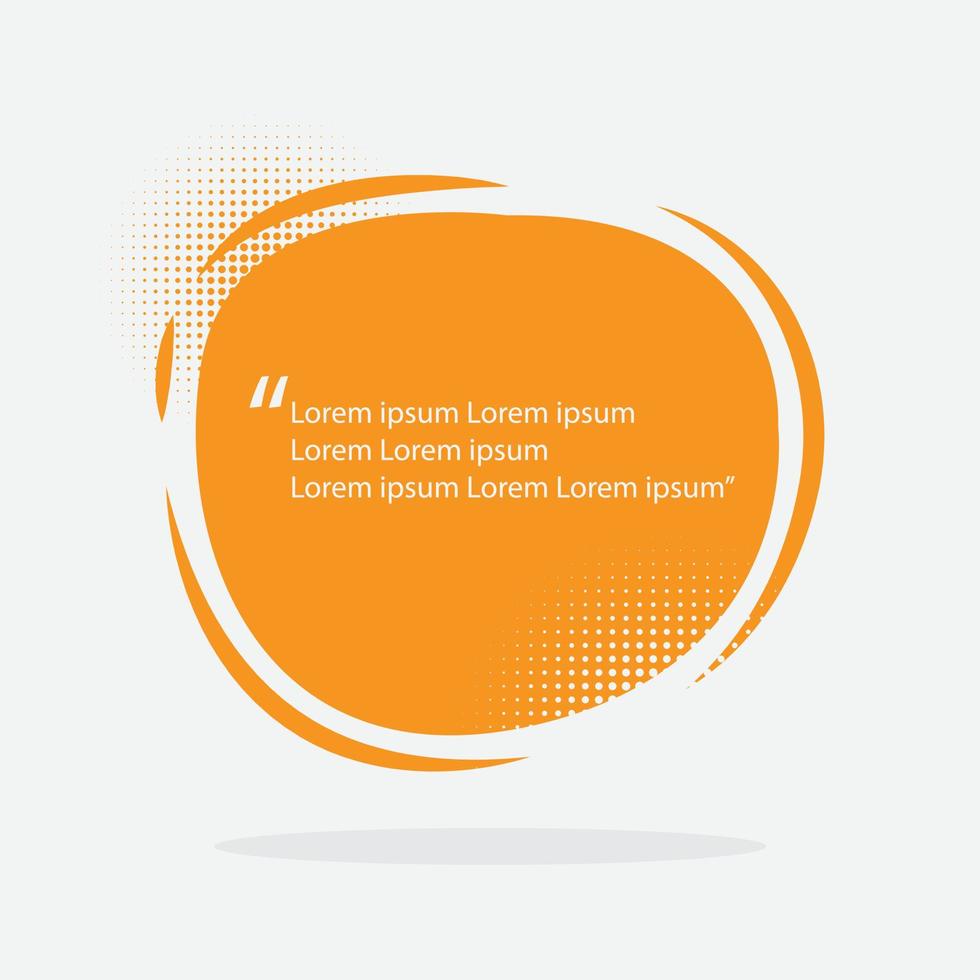 Quote box frame with orange color. Quote box icon. Texting quote boxes. Blank template quote text info design boxes quotation bubble blog quotes symbols. Creative vector banner illustration.