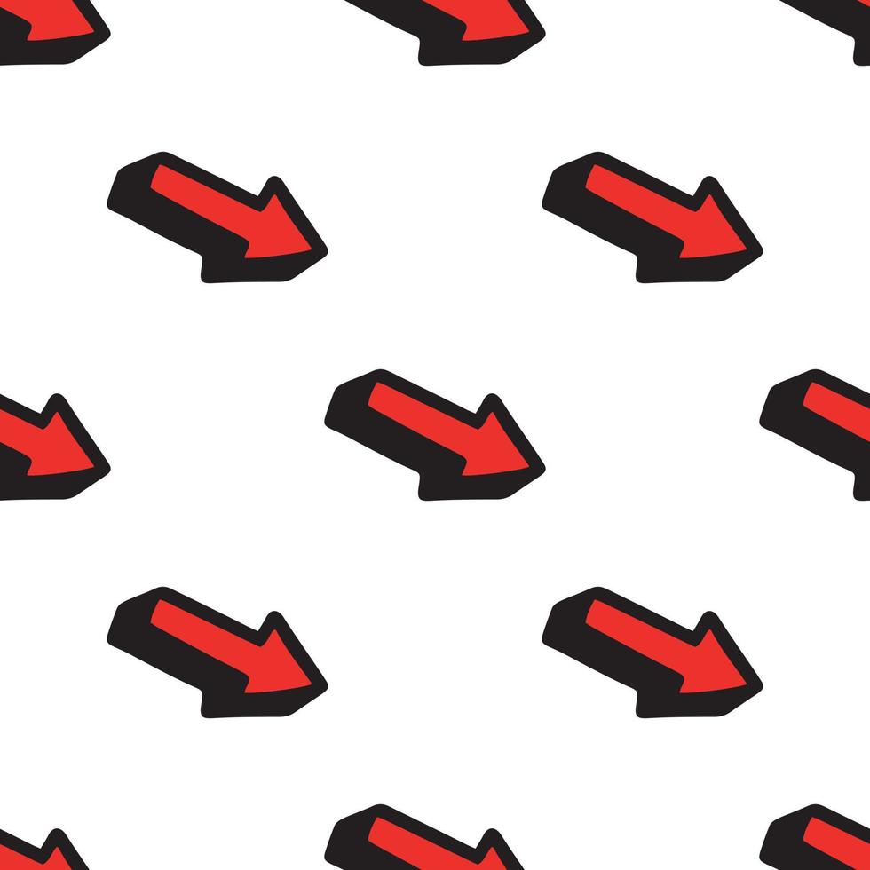 Seamless pattern with a red cursor.Vector illustration vector