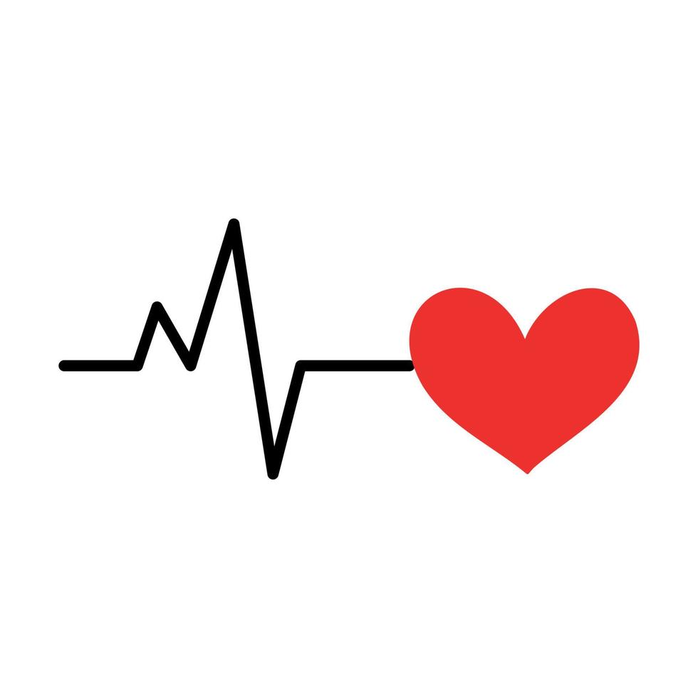 heart icon with heartbeat symbol 5146119 Vector Art at Vecteezy
