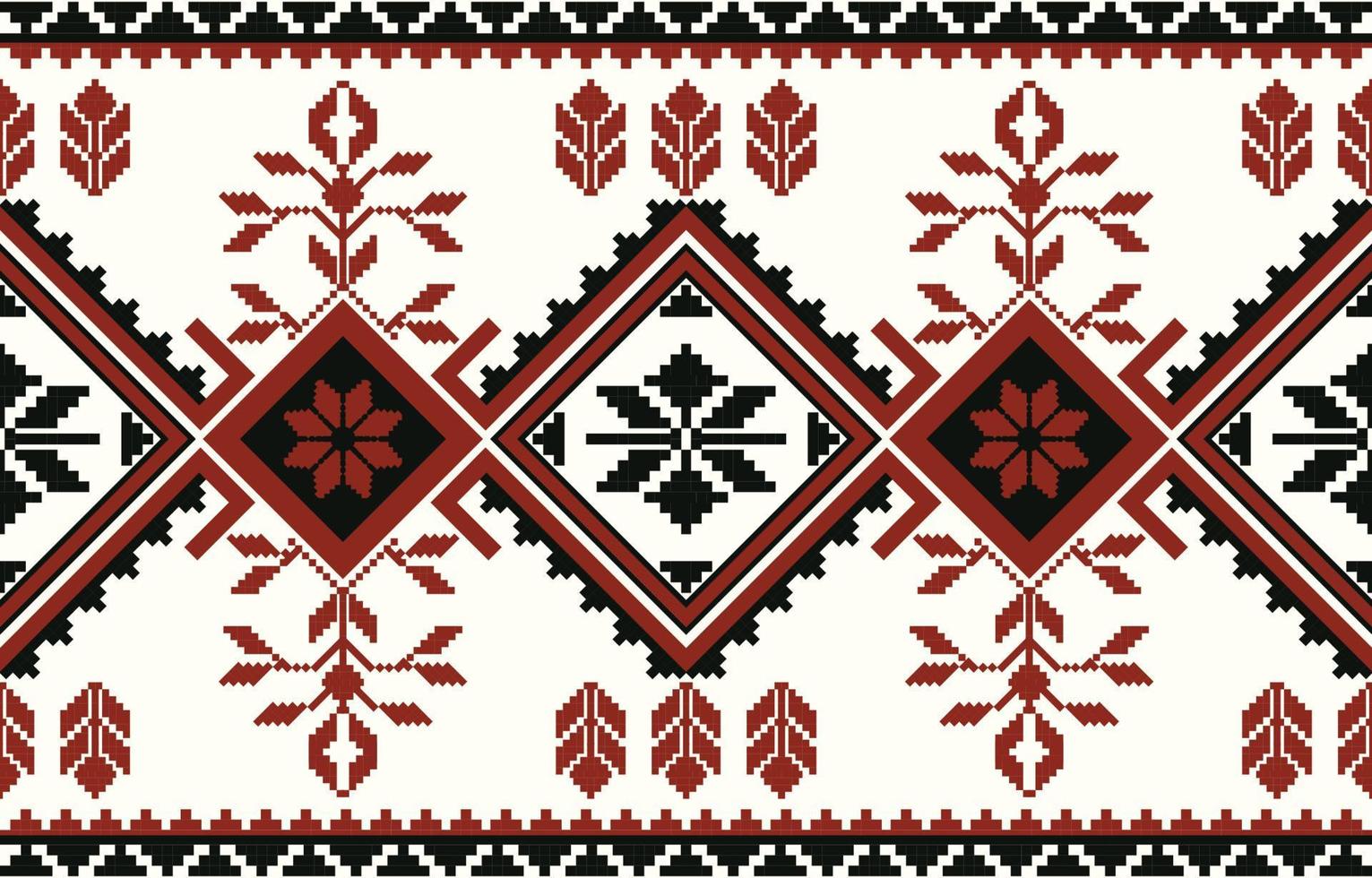 Ethnic Floral Embroidery Pattern Background vector