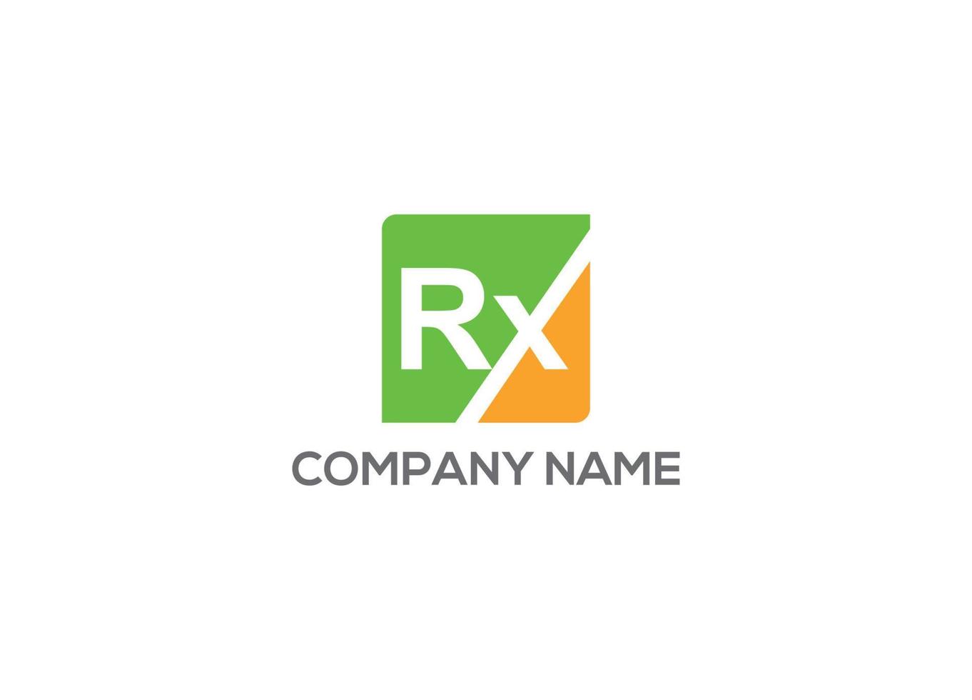 plantilla de icono de vector de diseño de logotipo inicial rx