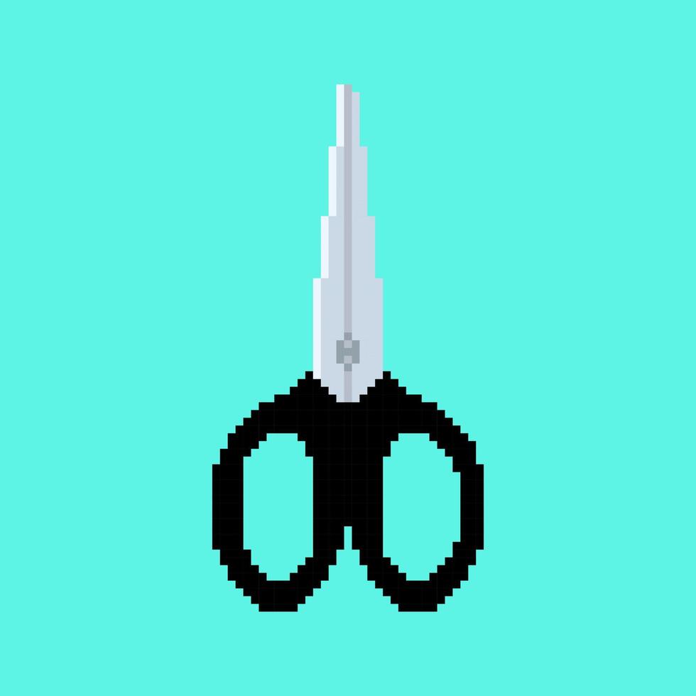 Scissor pixel art vector