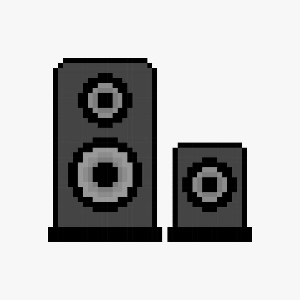 Speaker in pixel art style vector