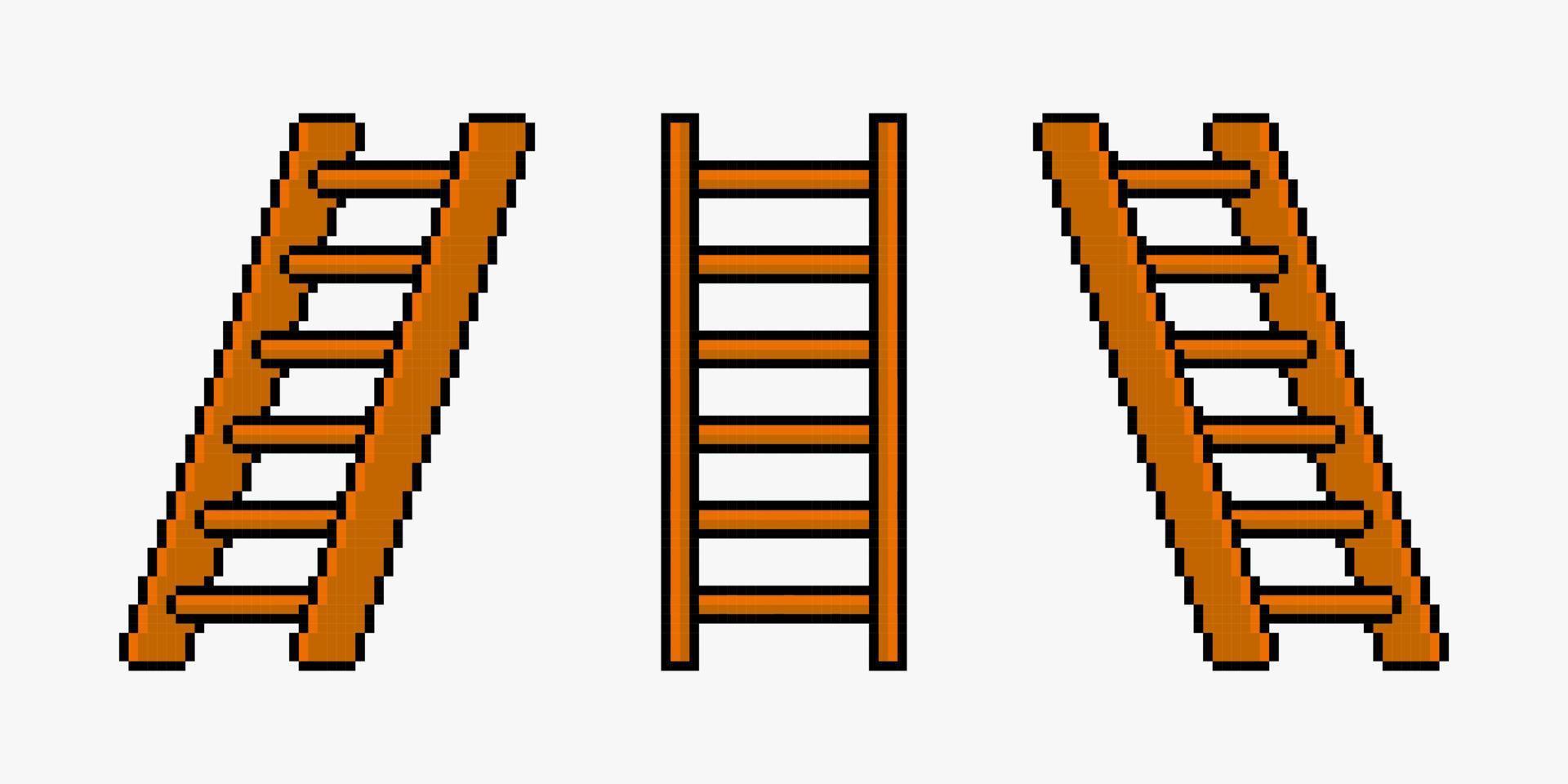 Ladder in pixel art style vector