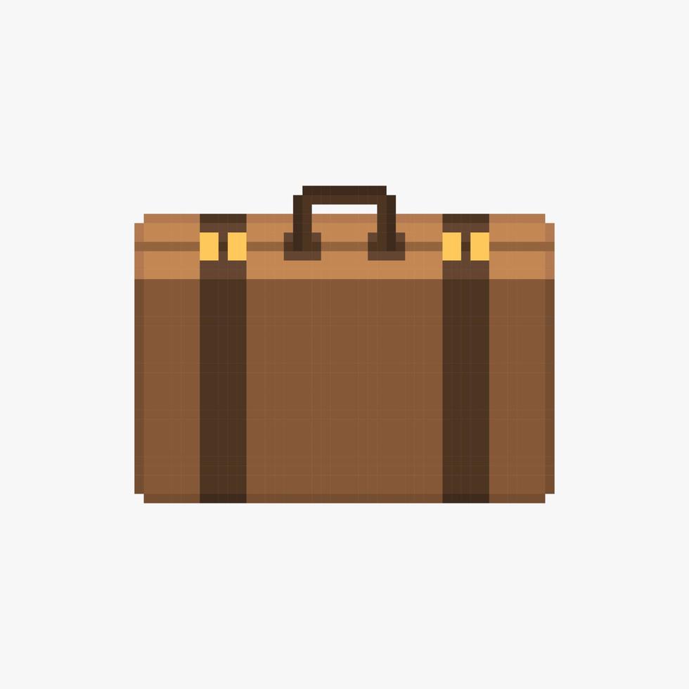 Suitcase pixel art vector