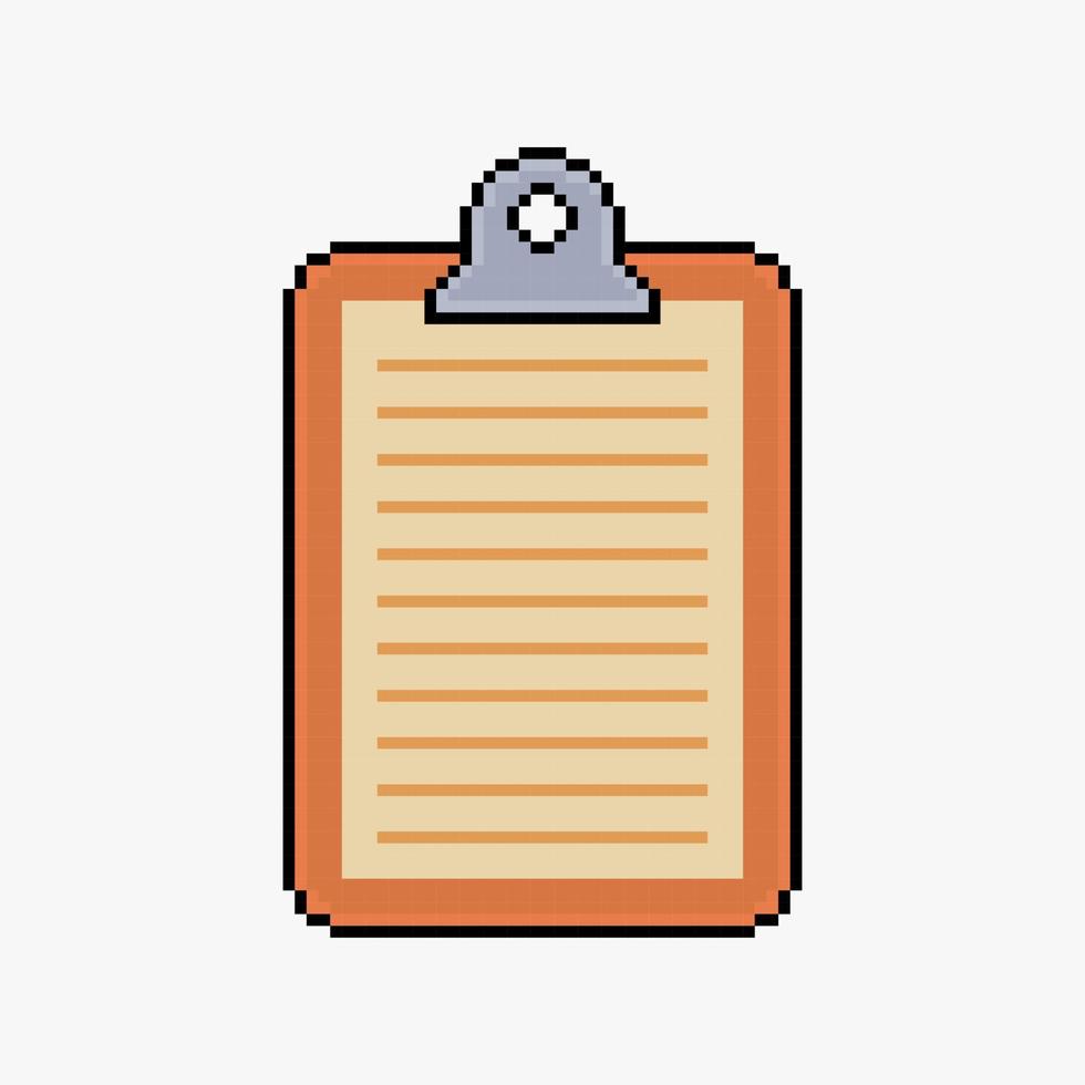 Clipboard pixel art vector