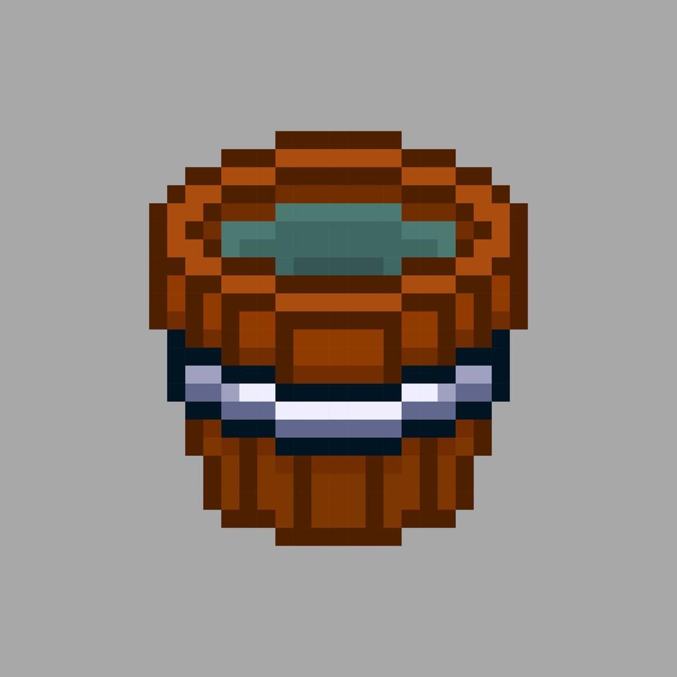 Bucket pixel art 5146506 Vector Art at Vecteezy