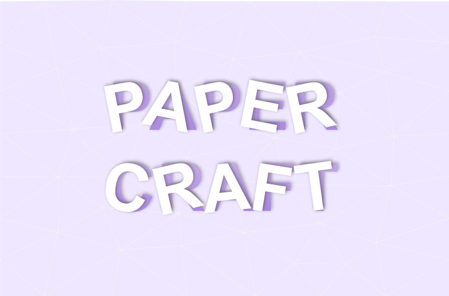 diseño de plantilla de efecto de texto artesanal de papel con uso de estilo de corte de papel 3d para marca comercial y logotipo. elemento de diseño para folletos, tarjetas, sobres, portadas, venta de volantes. ilustración vectorial vector