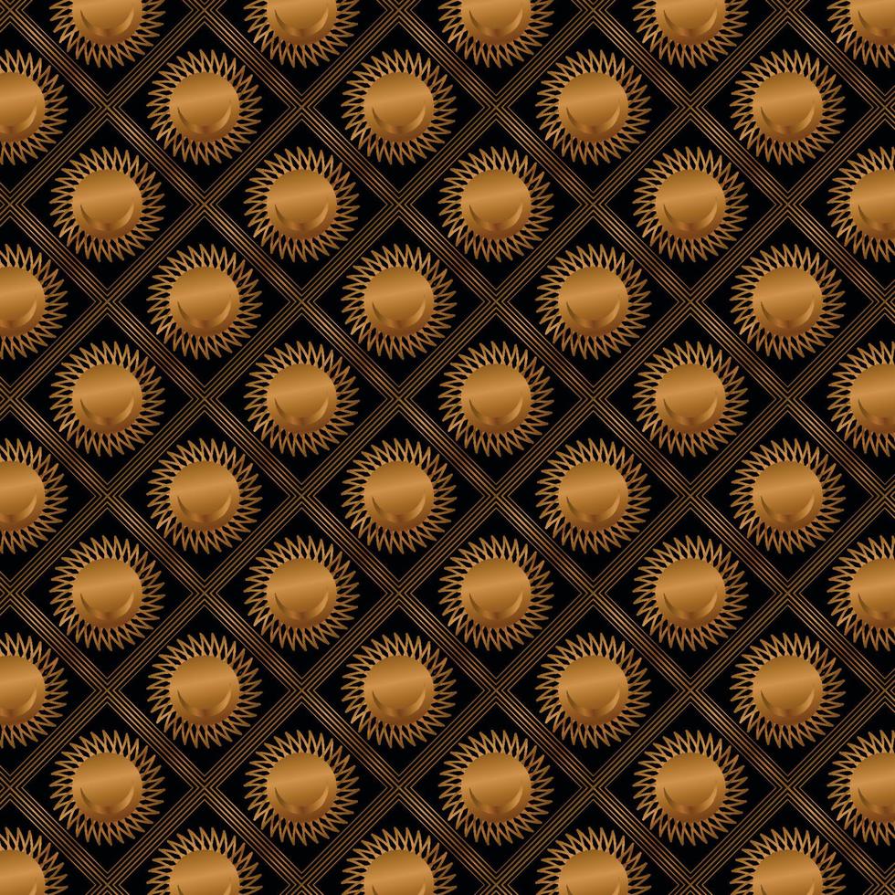 elegante lujo oscuro sol dorado patrón tribal fondo tradicional vector