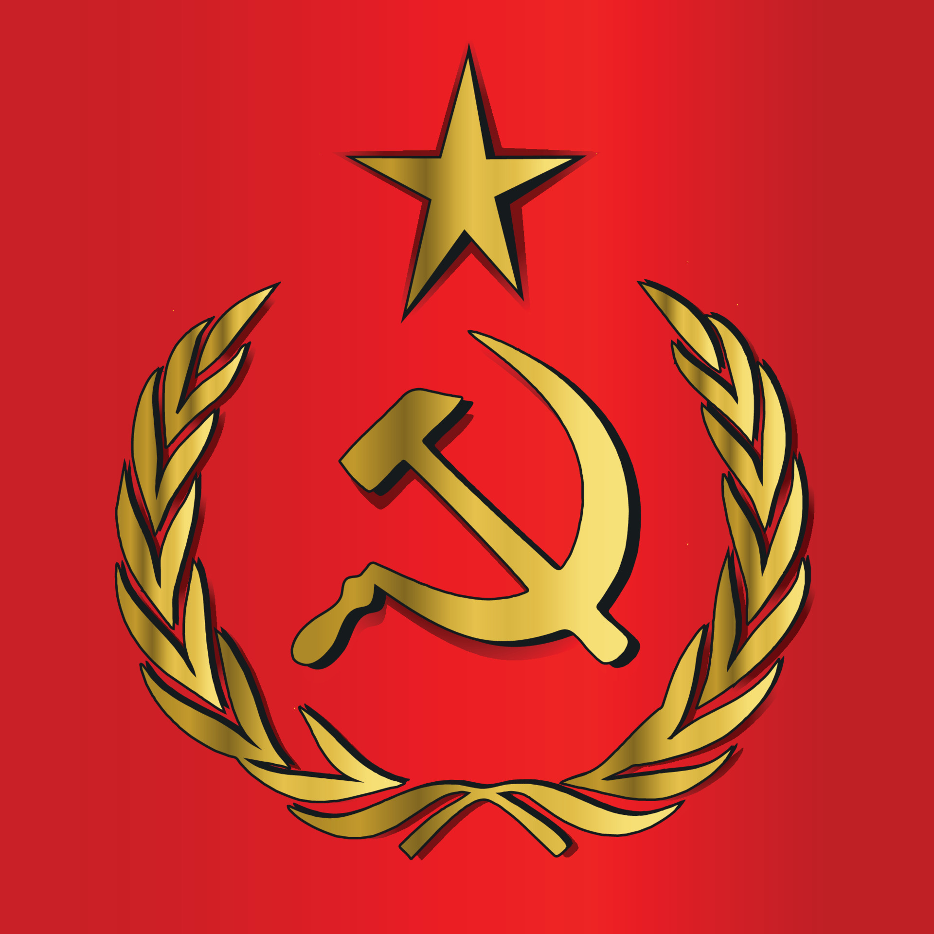 soviet union russia ex country flag symbol golden gradient vector 5146626  Vector Art at Vecteezy