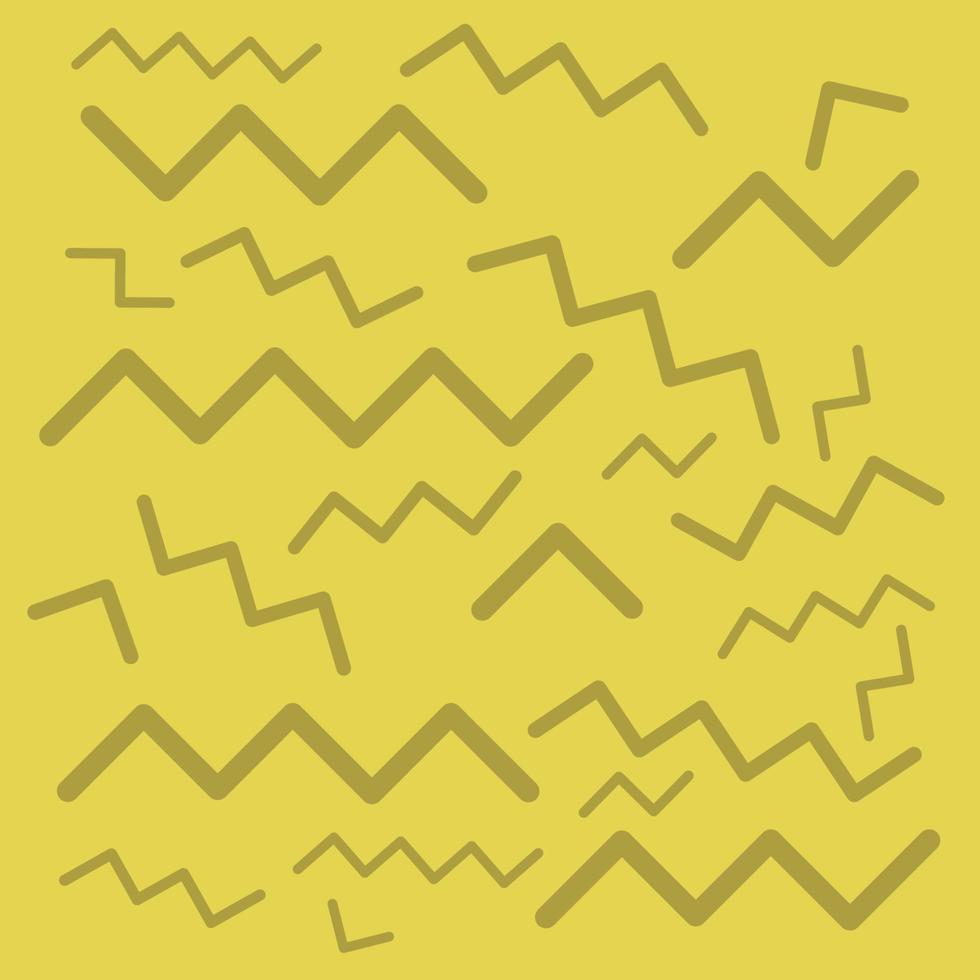 abstract seamless memphis line waves pattern yellow background suitable for print clothing vector