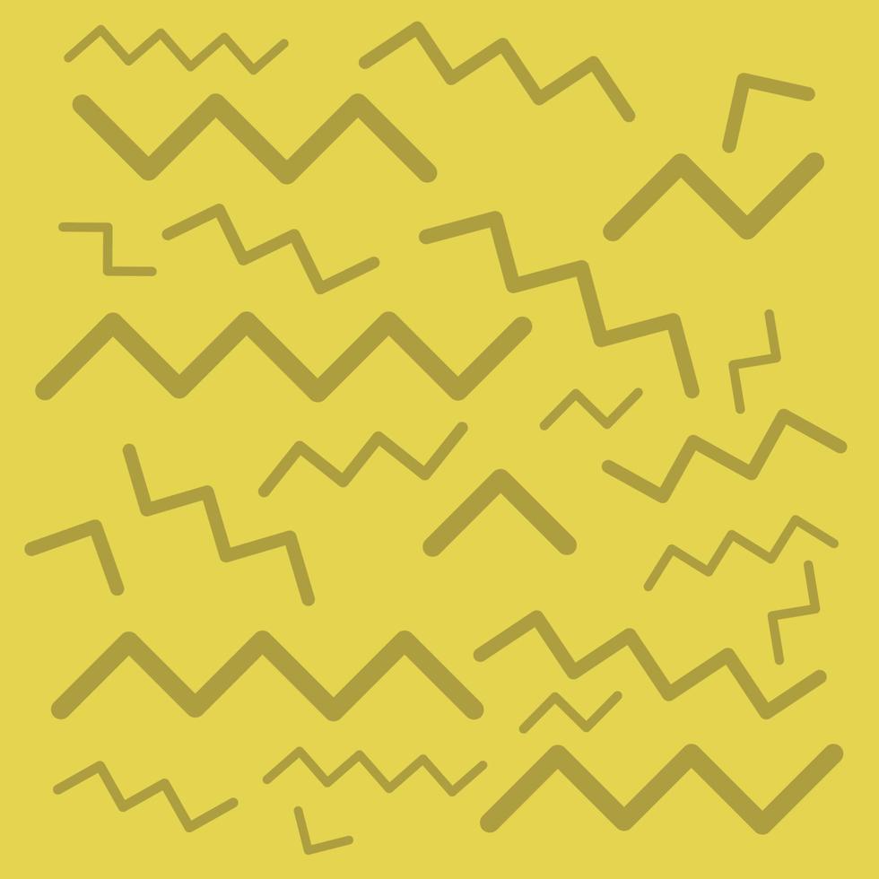 abstract seamless memphis line waves pattern yellow background suitable for print clothing vector