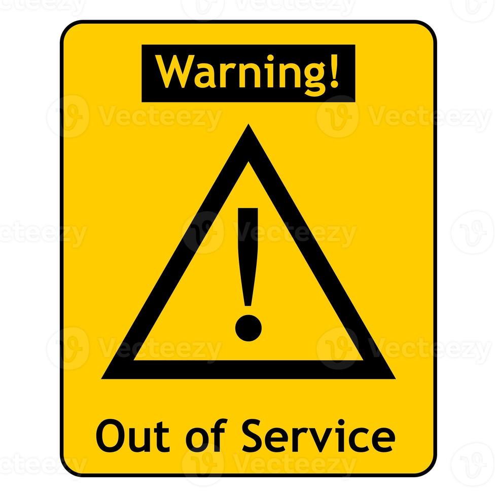 Out of service sign photo