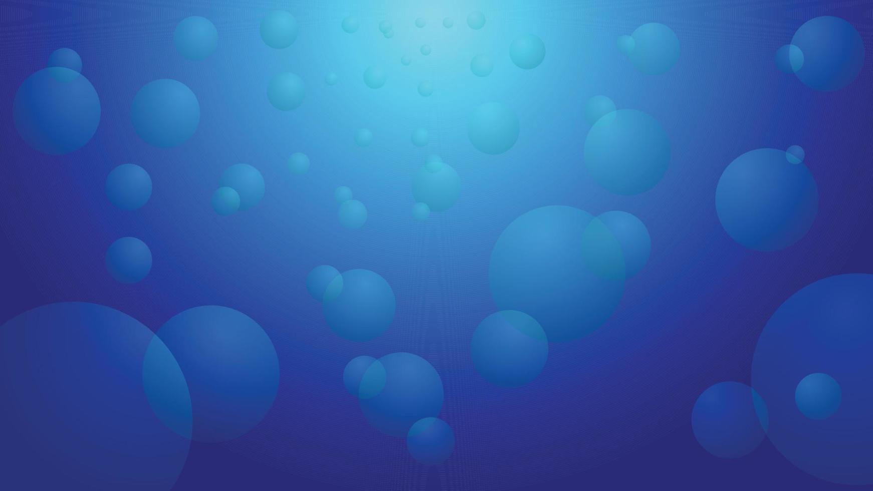 Blue Sea bubbles vector