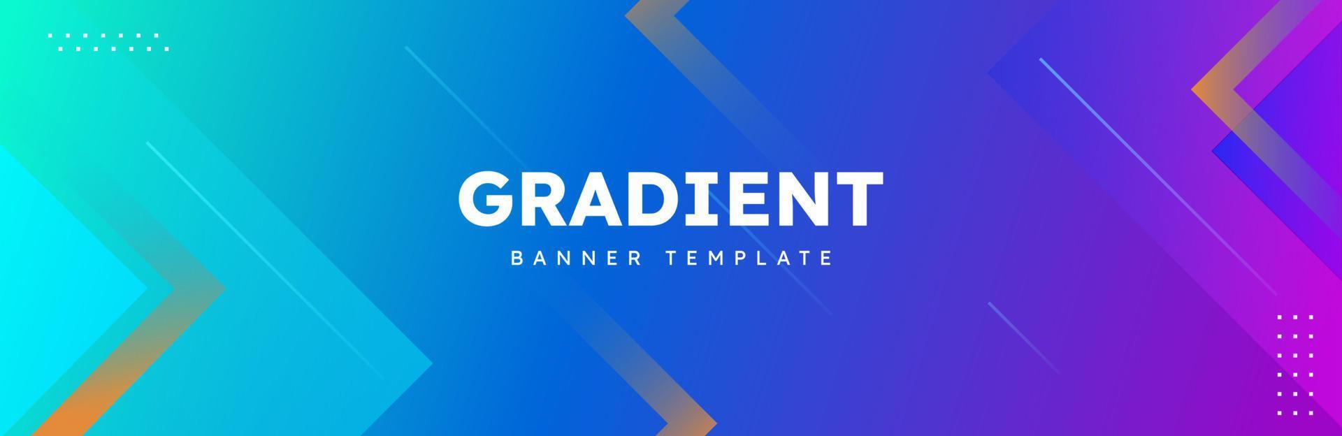 Colorful template banner with gradient color vector