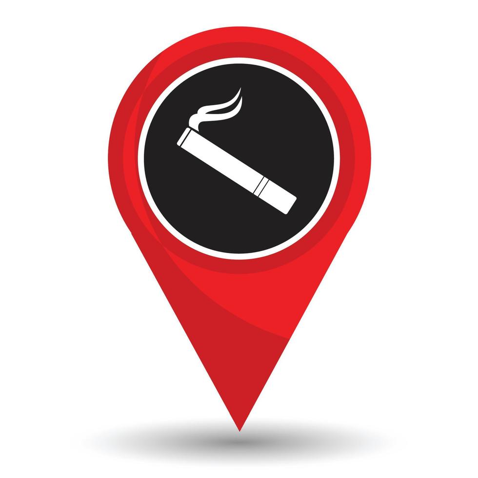 Pointer smoking area icon vector