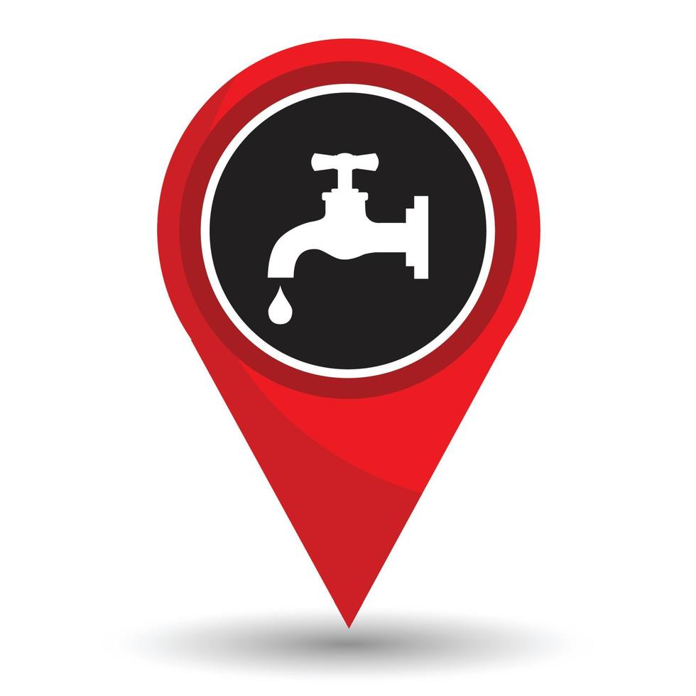 Pointer tap water icon vector