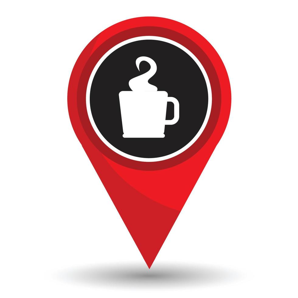 Pointer coffee icon vector