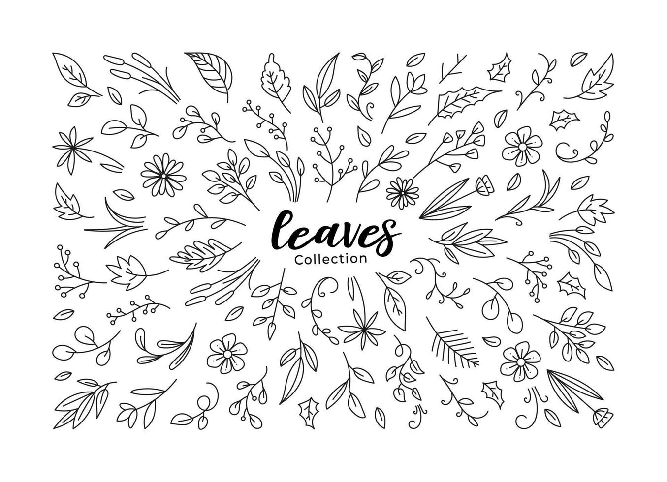 Hand Drawn Leaf Doodle Icon vector