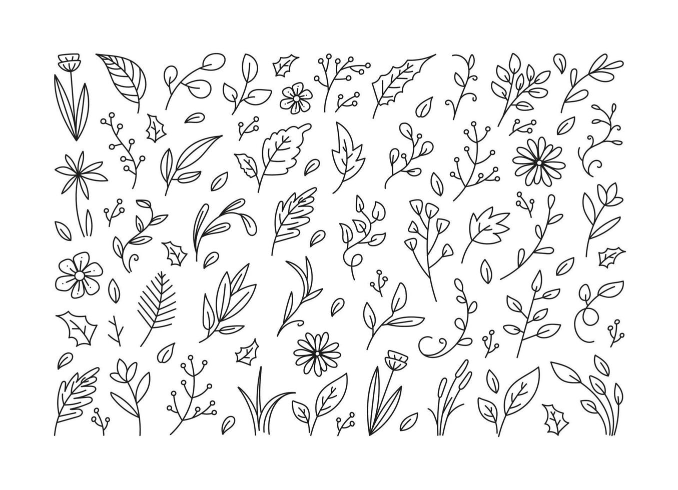 Hand Drawn Leaf Doodle Icon vector