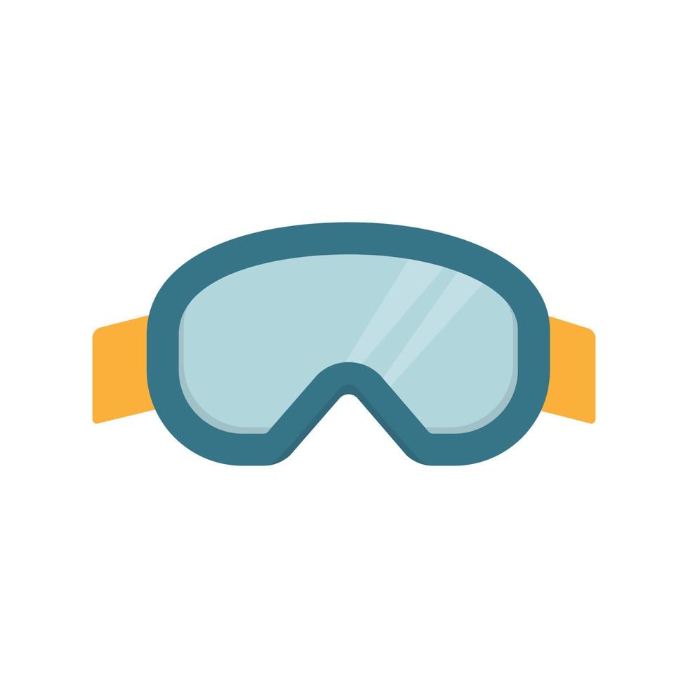 Ski goggles. Snowboard glasses. Equipment for extreme winter sport. Flat design. vector