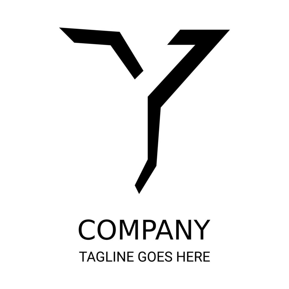 Very cool letter Y logo design. vector