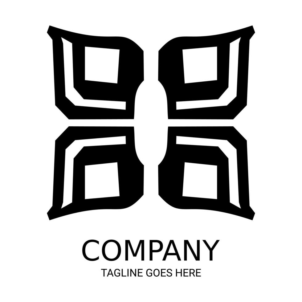 Unique black abstract logo design. vector