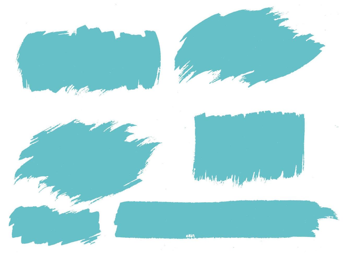 Hand draw brush stroke set watercolor design vector