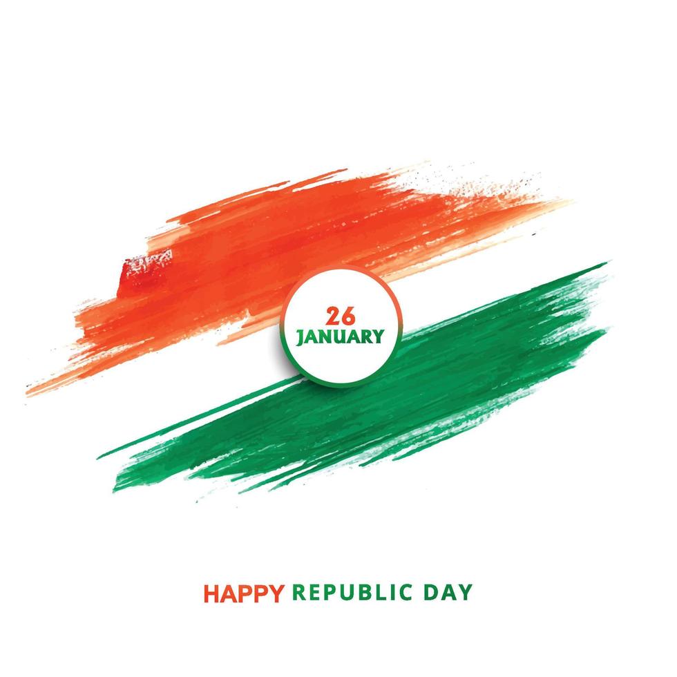 National flag colours for indian republic day celebration design vector