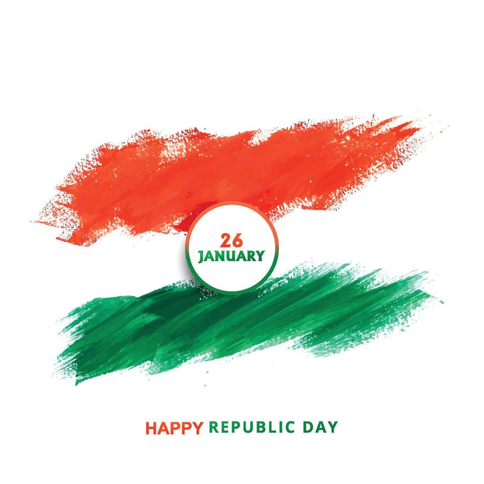 Beautiful 26 january indian flag theme republic day design vector