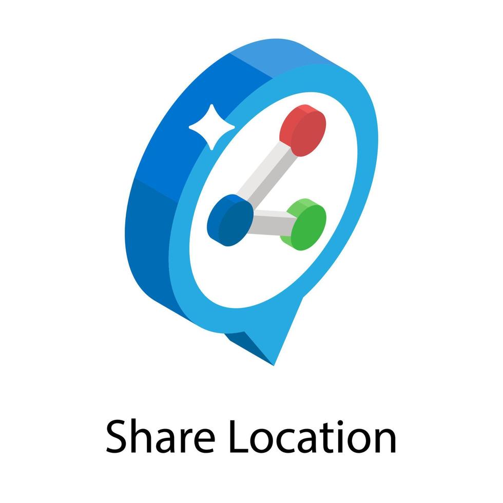 Share Location Concepts vector