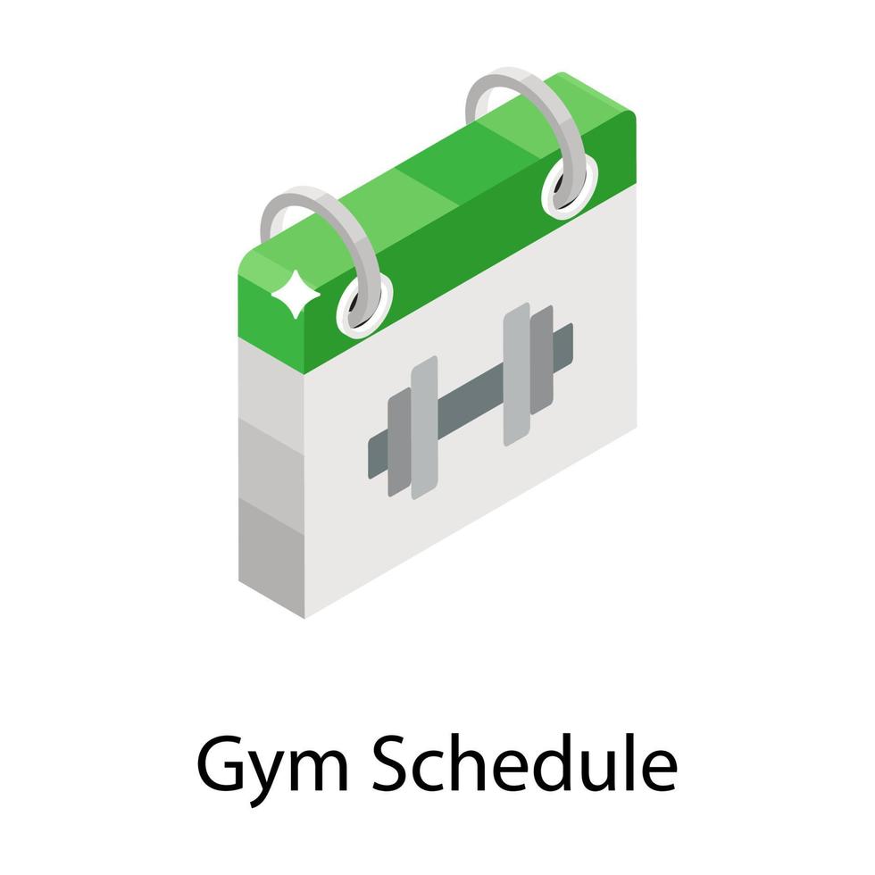 Gym Schedule Concepts vector